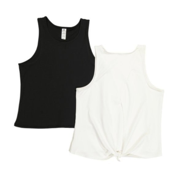 90 Degree By Reflex Tops - 90 Degree By Reflex 2pk Nude Tech Cropped Assorted Tank Tops NWT